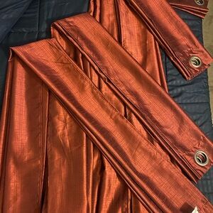 Elegant Red Curtains with Grommets